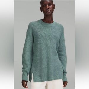 lululemon athletica Teal Crew Neck Sweater
